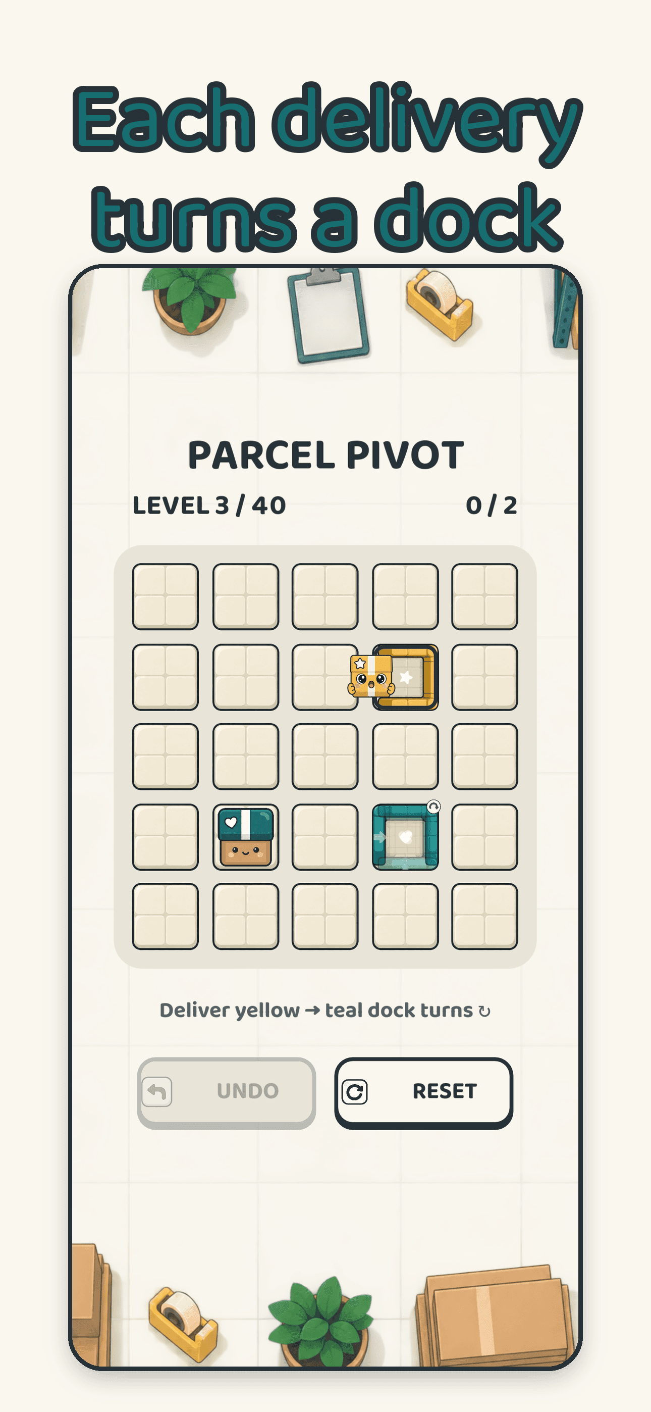 Parcel Pivot demonstrates the next dock turning after a delivery