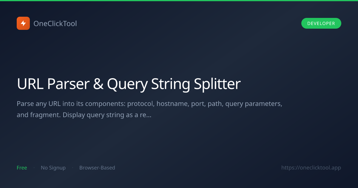 URL Parser & Query String Splitter Online Free | OneClickTool ...
